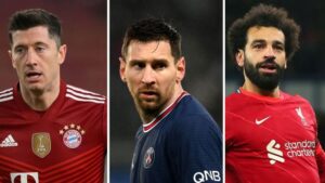 Lionel Messi (2022), Robert Lewandowski (2021), dan Mohamed Salah (2020)